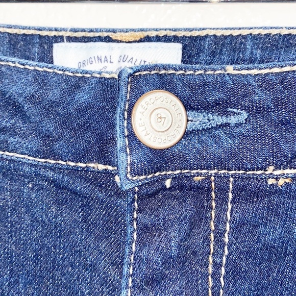 Aeropostale Dark Wash Cuffed Hem Bermuda Shorts - Picture 4 of 9